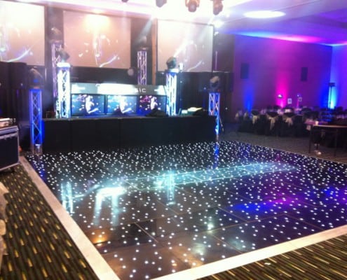 Black LED Starlight dancefloor hire London