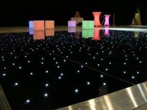 Black LED Starlight dancefloor hire London