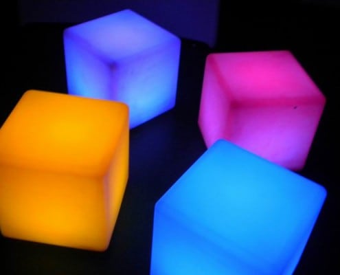 LED Poseur Table hire London | LED Cube & Poseur Table hire