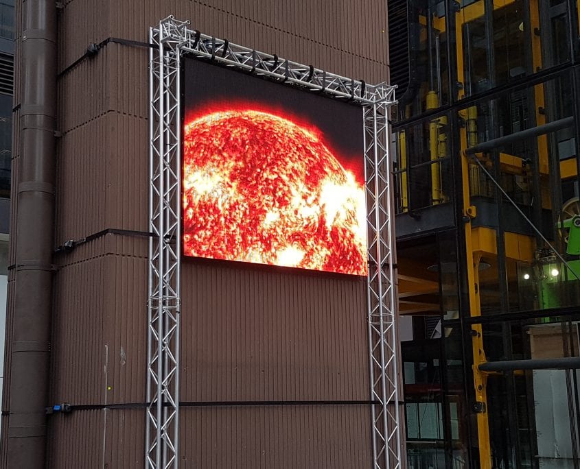 Video Wall on a building in London