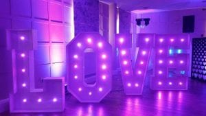 LED Dance Floors WEDDING LETTERS