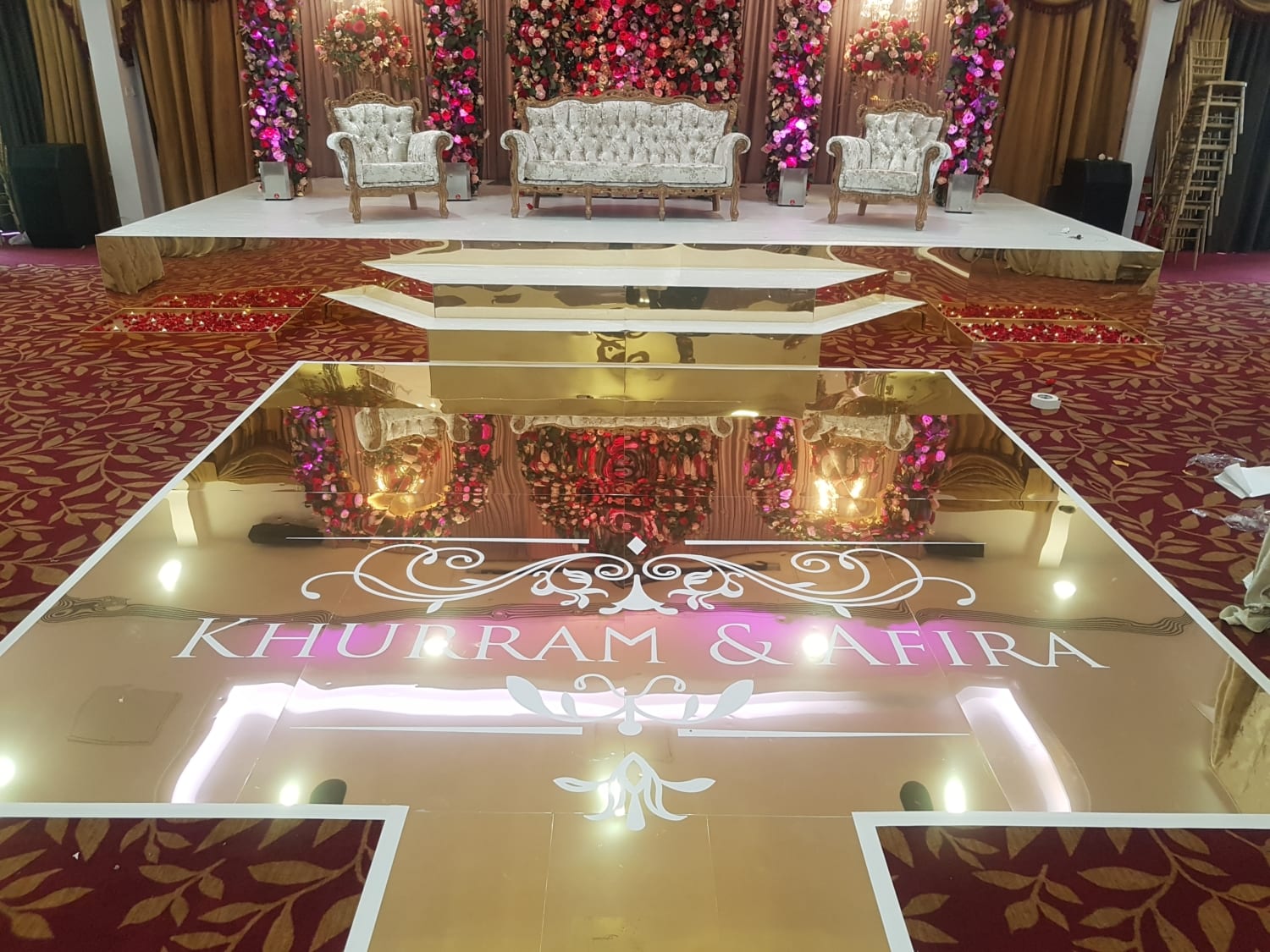 Gold Mirror dancefloor Dancing On Stars