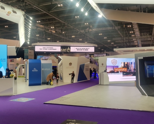 Video Wall Hire London Excel - Ministry of Education for UAE – Exhibition stand