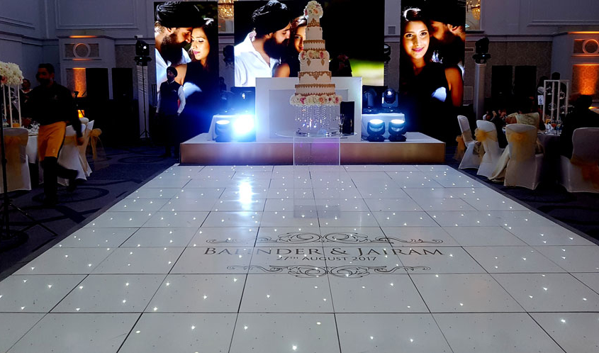 image of LED dance floor in london