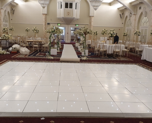 White LED Starlight dancefloor hire London