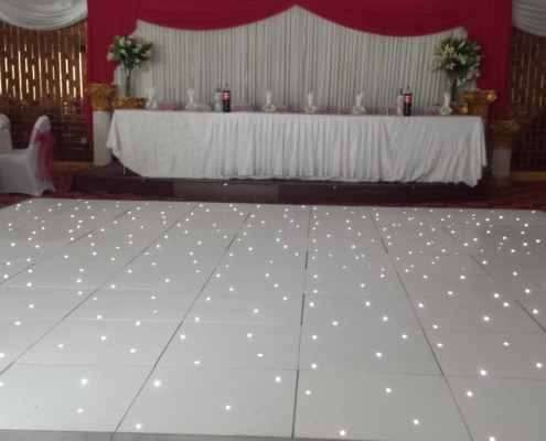 White LED Starlight dancefloor hire London